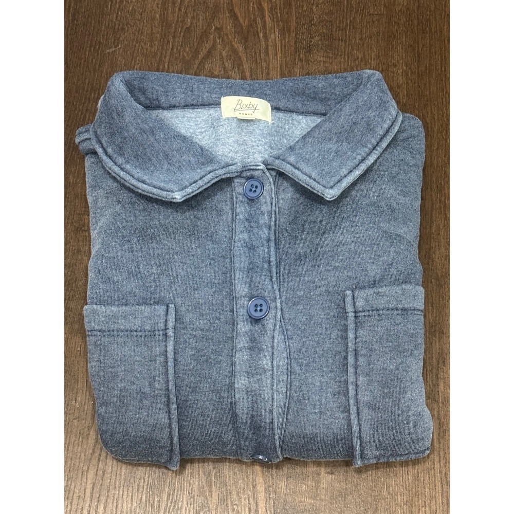 Bixby Nomad Kids Fleece Shacket Button Up Shirt Jacket Blue‎ XL Stitch Fix